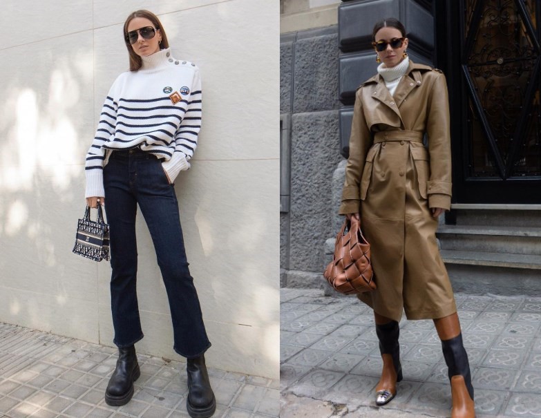 西班牙ins时尚博主五官精致的高冷范,摩登穿搭教科书