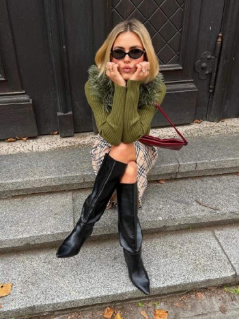 告别秋冬黑白灰 ins时尚博主的彩色穿搭太吸睛